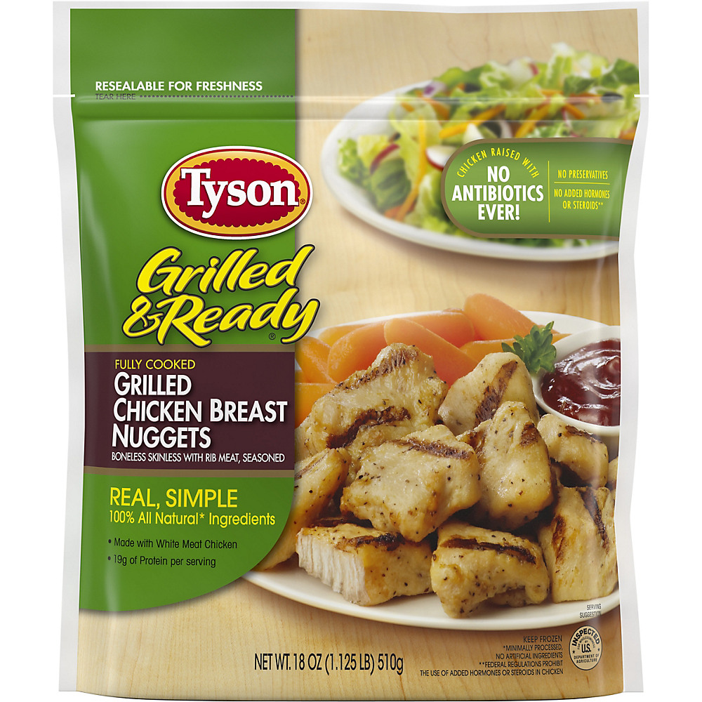 Calories in Tyson Naturals Grilled Chicken Breast Nuggets, 18 oz