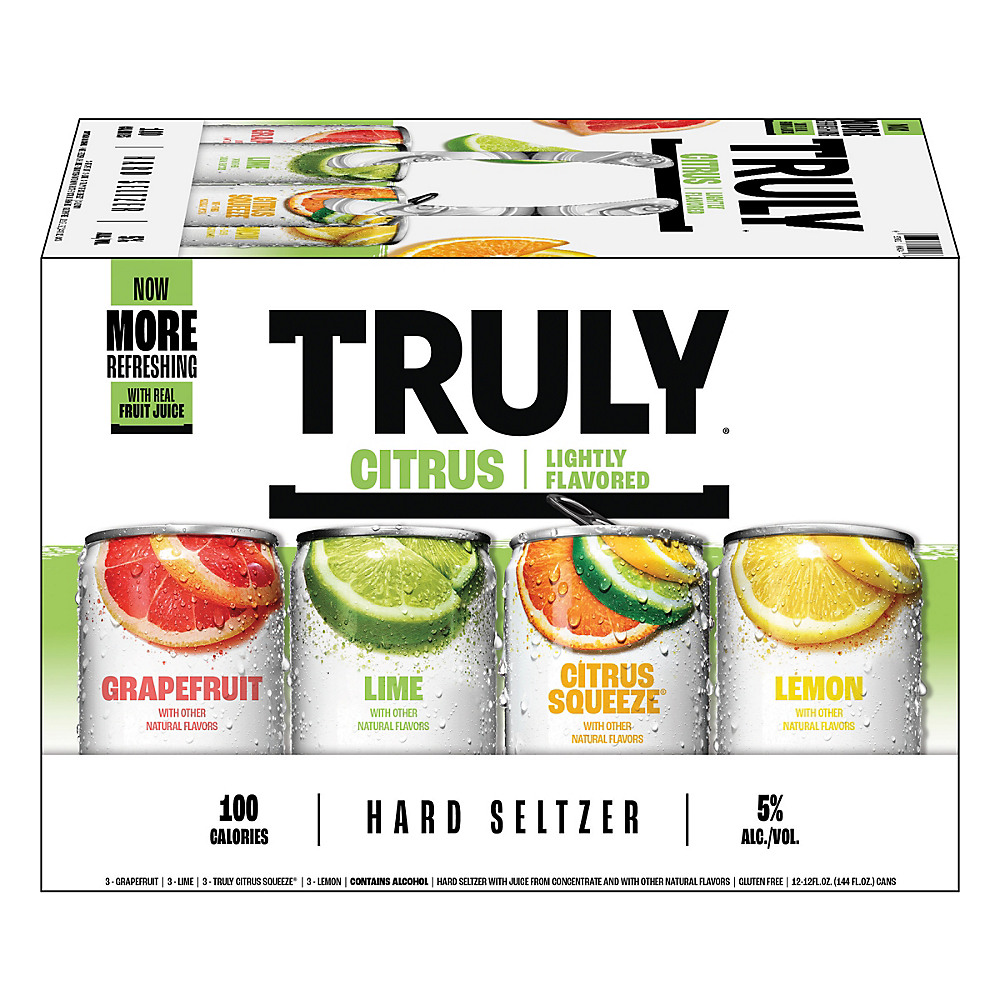 Calories in Truly Hard Seltzer Citrus Mix Pack 12 oz Cans, 12 pk
