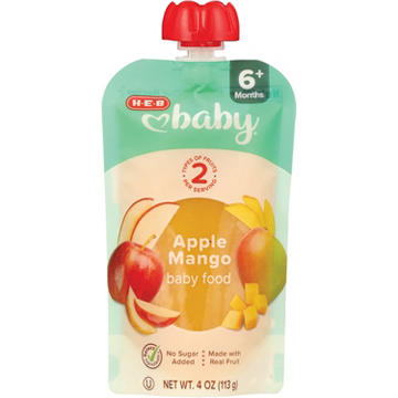 H-E-B Baby Food Pouch - Apple & Mango, 4 oz