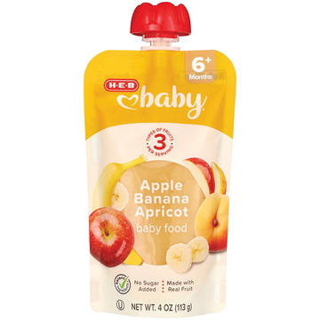 H-E-B Baby Food Pouch – Banana Apple Apricot, 4 oz