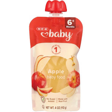 H-E-B Baby Food Pouch - Apple, 4 oz