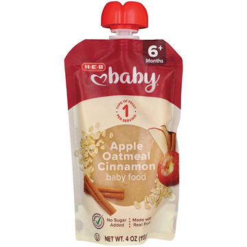 H-E-B Baby Food Pouch – Apple Oatmeal & Cinnamon, 4 oz