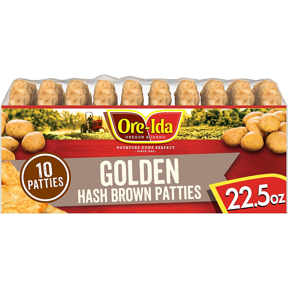Calories in Ore Ida Golden Hash Brown Patties, 10 ct