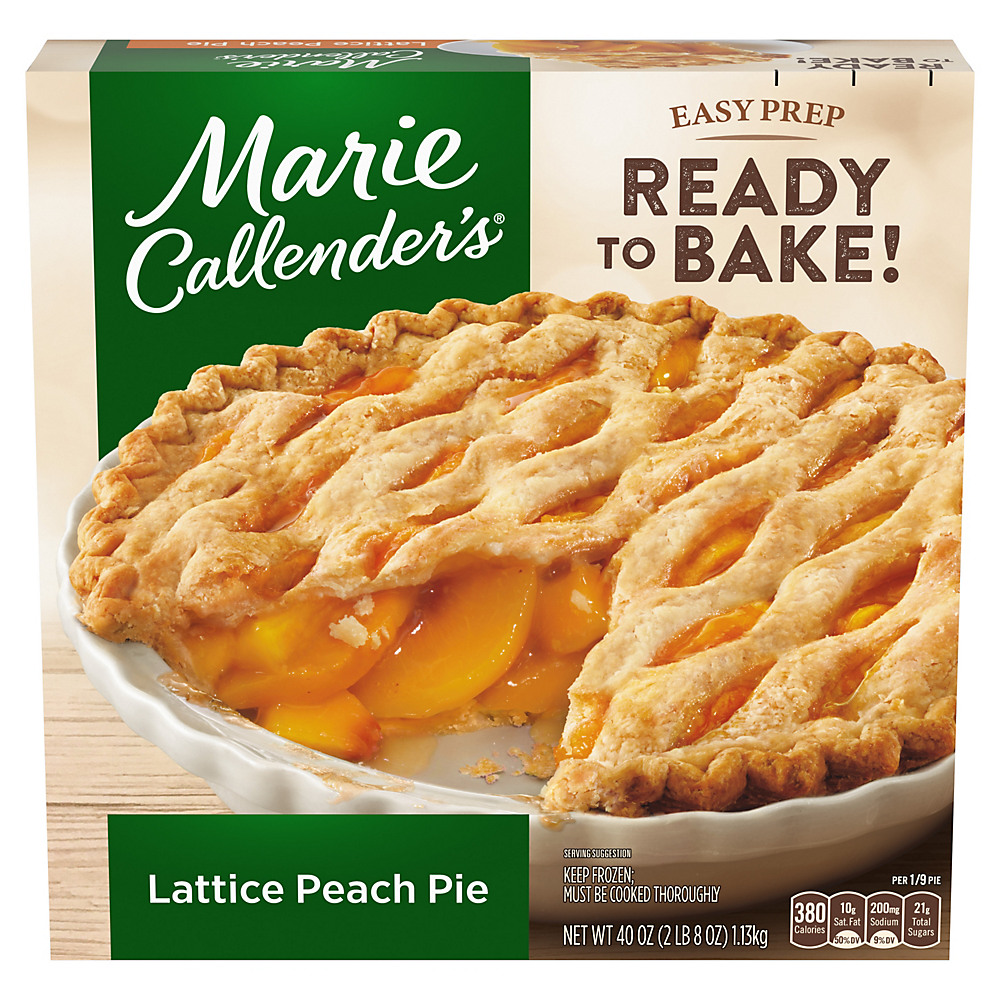 Calories in Marie Callender's Lattice Peach Pie, 40 oz
