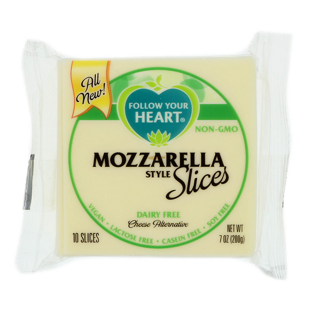 Calories in Follow Your Heart Mozzarella Style Cheese Slices, 7 oz
