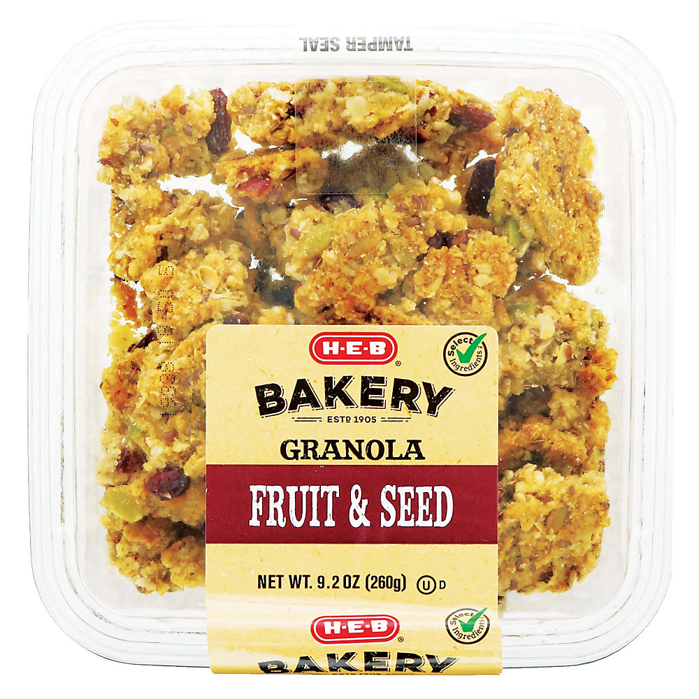 Calories in H-E-B Select Ingredients Fruit and Seed Granola, 9.2 oz