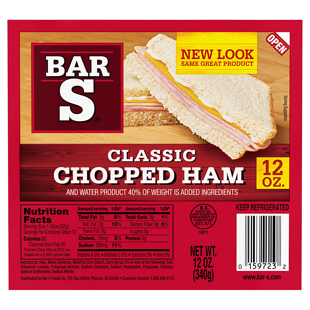 Calories in Bar S Classic Chopped Ham, 12 oz