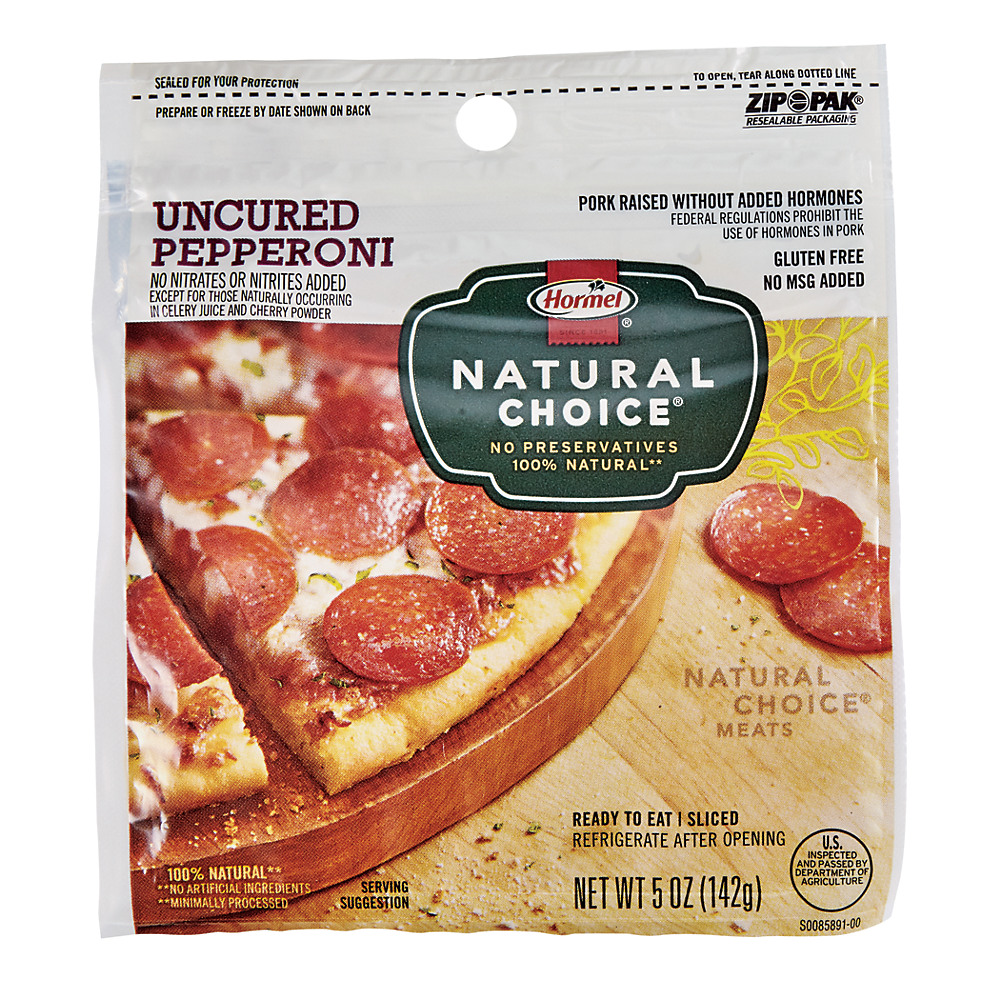 Calories in Hormel Natural Choice Uncured Pepperoni, 5 oz