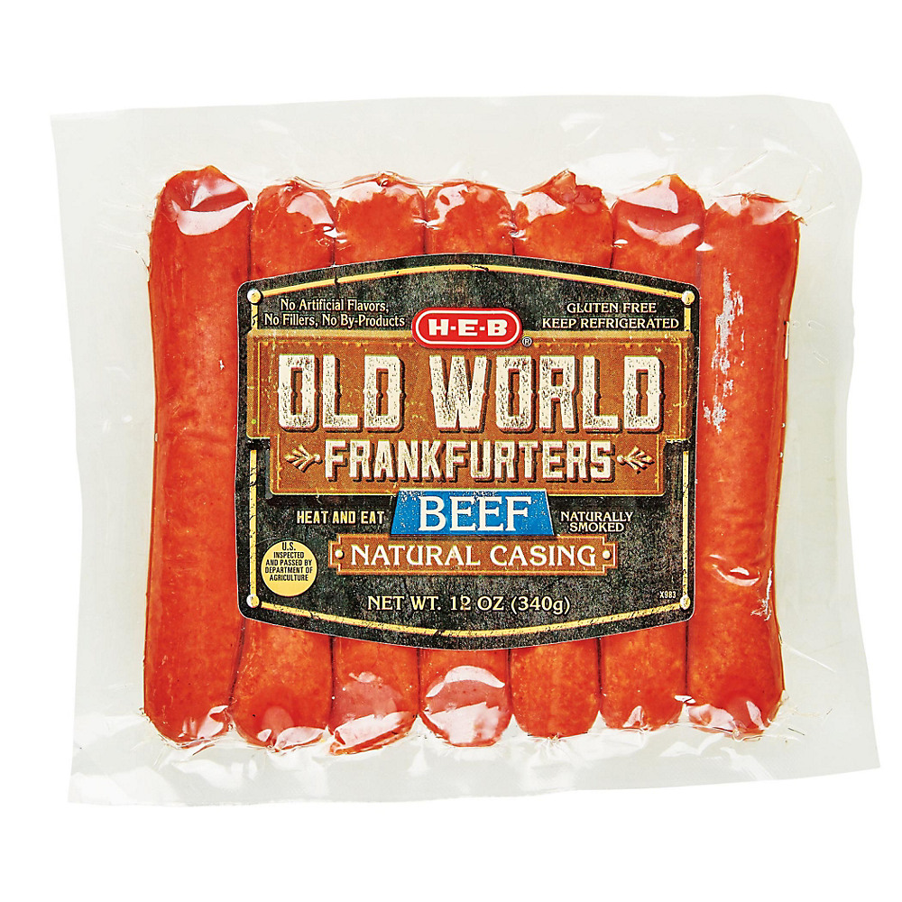 Calories in H-E-B Old World Beef Frankfurter, 7 ct
