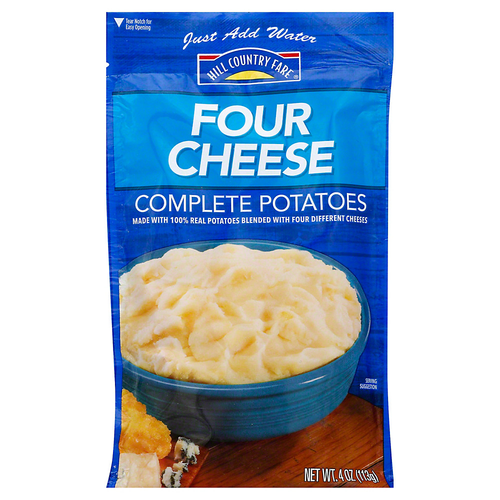 Calories in Hill Country Fare Four Cheese Complete Potatoes, 4 oz