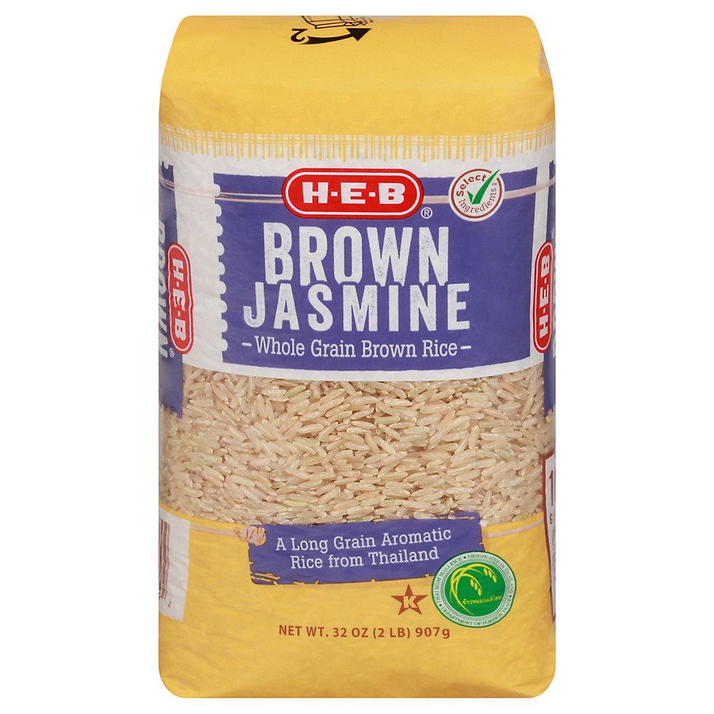 Calories in H-E-B Select Ingredients Jasmine Brown Rice, 2 lb