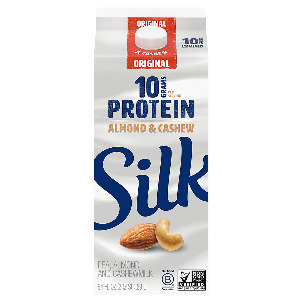Calories in Silk Original Protein Almond & Cashew Milk, 64 oz