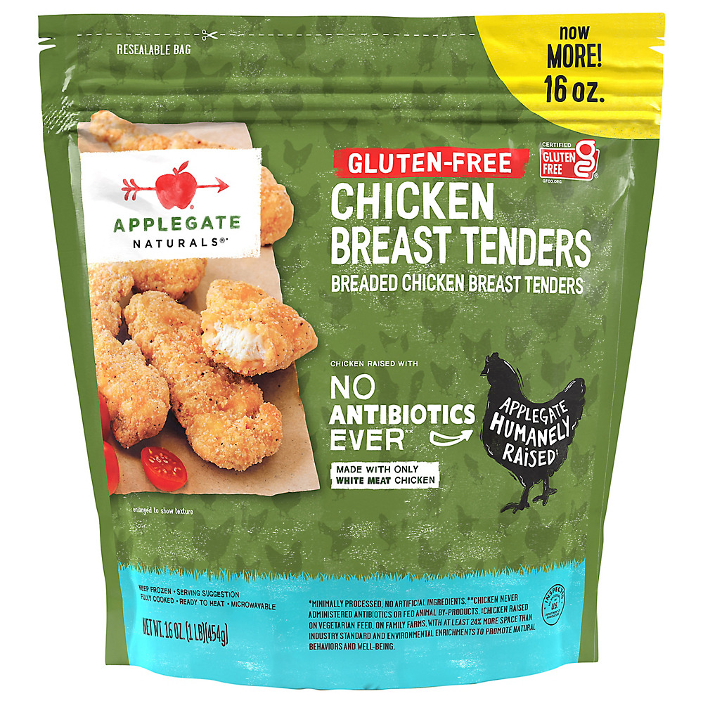 Calories in Applegate Naturals Gluten-Free Chicken Breast Tenders Family Size, 14 oz