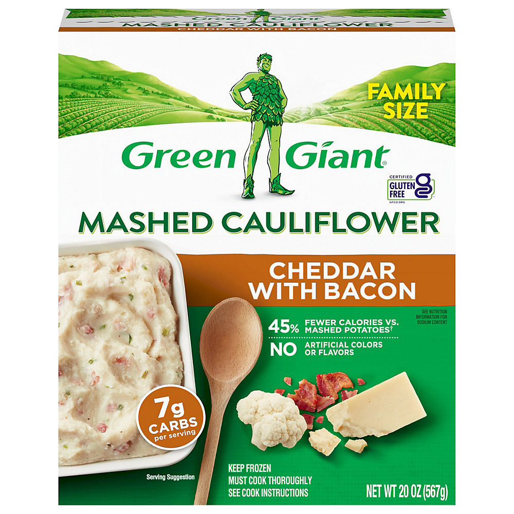 Calories in Green Giant Mashed Cauliflower Cheddar & Bacon, 20 oz