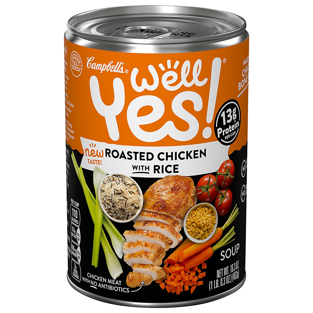 Calories in Campbell's Well Yes! Roasted Chicken with Wild Rice Soup, 16.3 oz