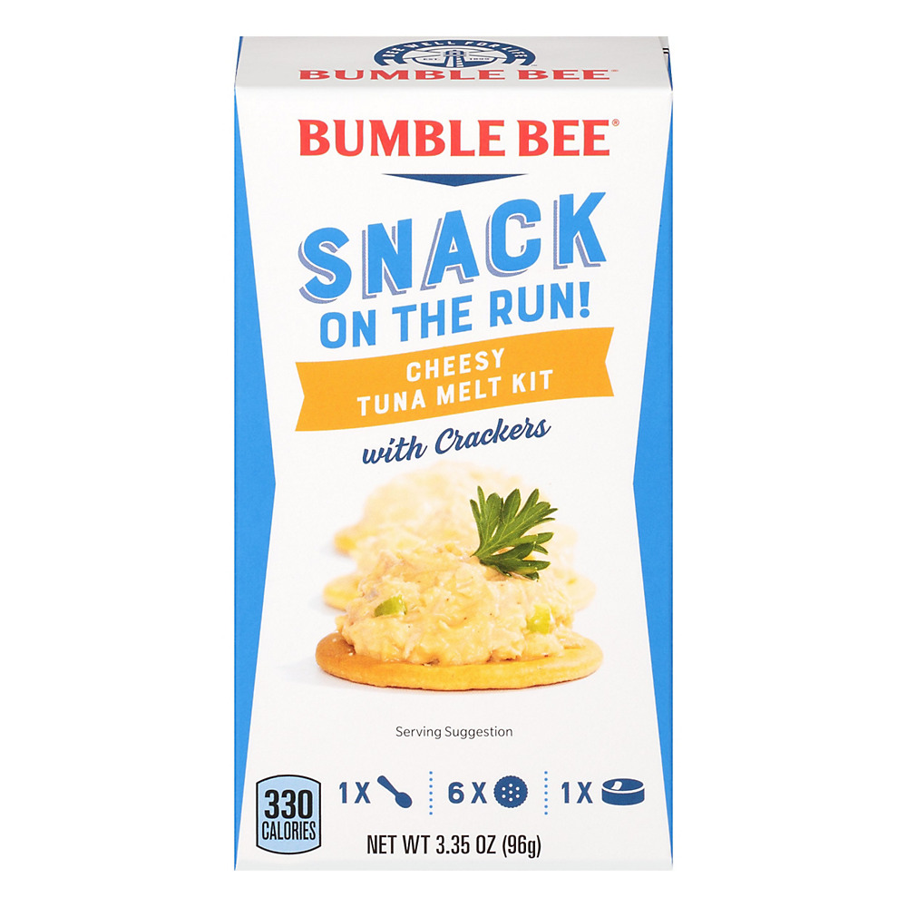 Calories in Bumble Bee Snack on the Run Cheesy Tuna Melt Kit with Crackers , 3.35 oz