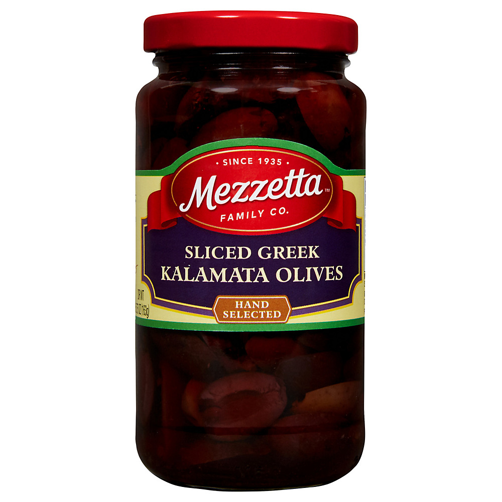 Calories in Mezzetta Sliced Kalamata Olives, 5.75 oz