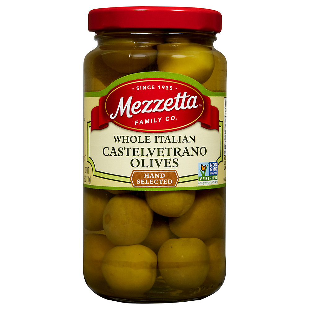 Calories in Mezzetta Italian Castelvetrano Olives, 6 oz