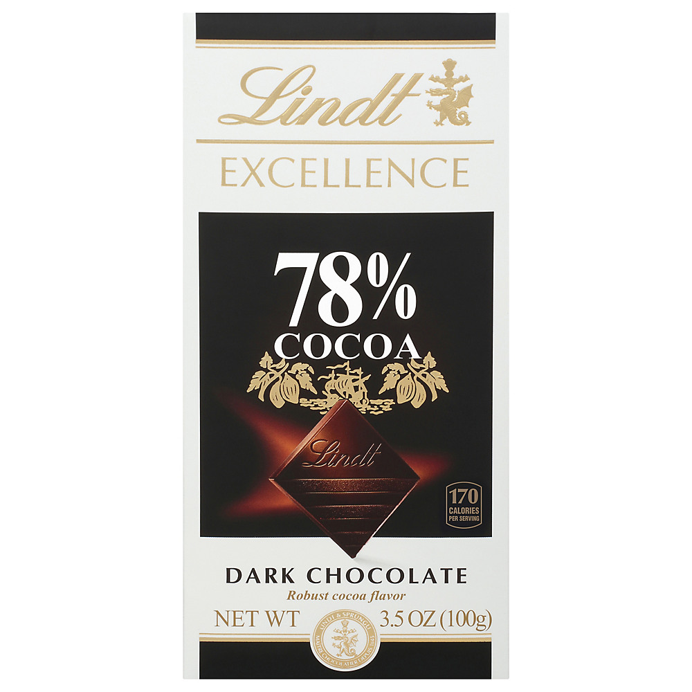 Calories in Lindt 78% Cocoa Excellence Rich Dark, 3.5 oz