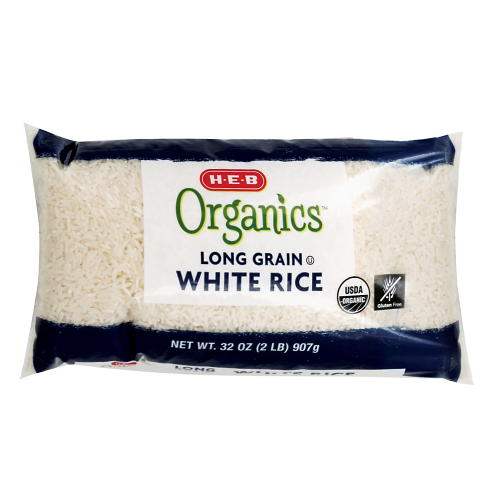 Calories in H-E-B Organics Long Grain White Rice, 2 lb