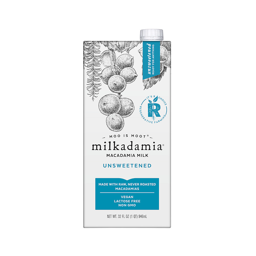 Calories in Milkadamia Unsweetened Macadamia Milk, 32 oz