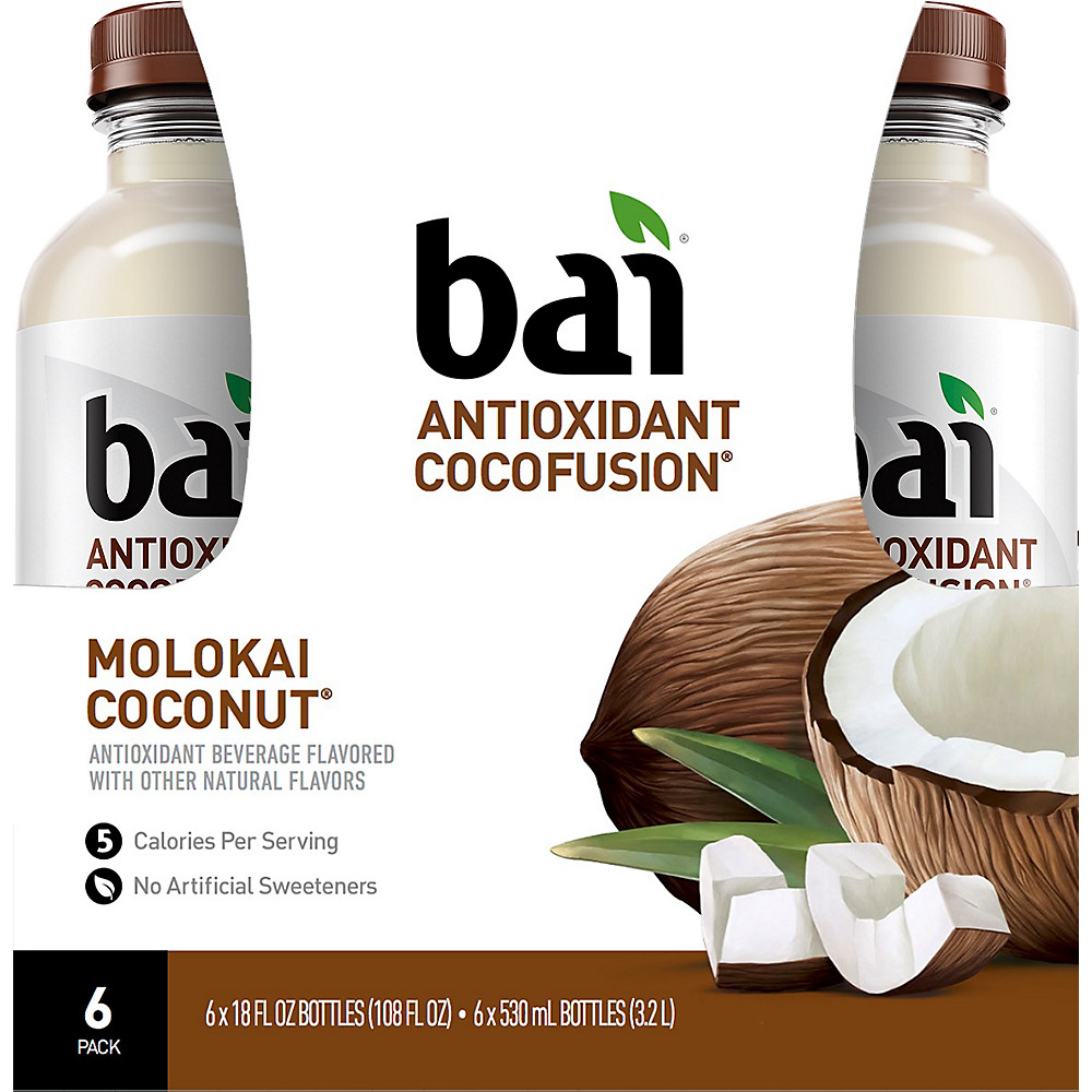Calories in Bai Cocofusions Molokai Coconut Beverage 18 oz Bottles, 6 pk