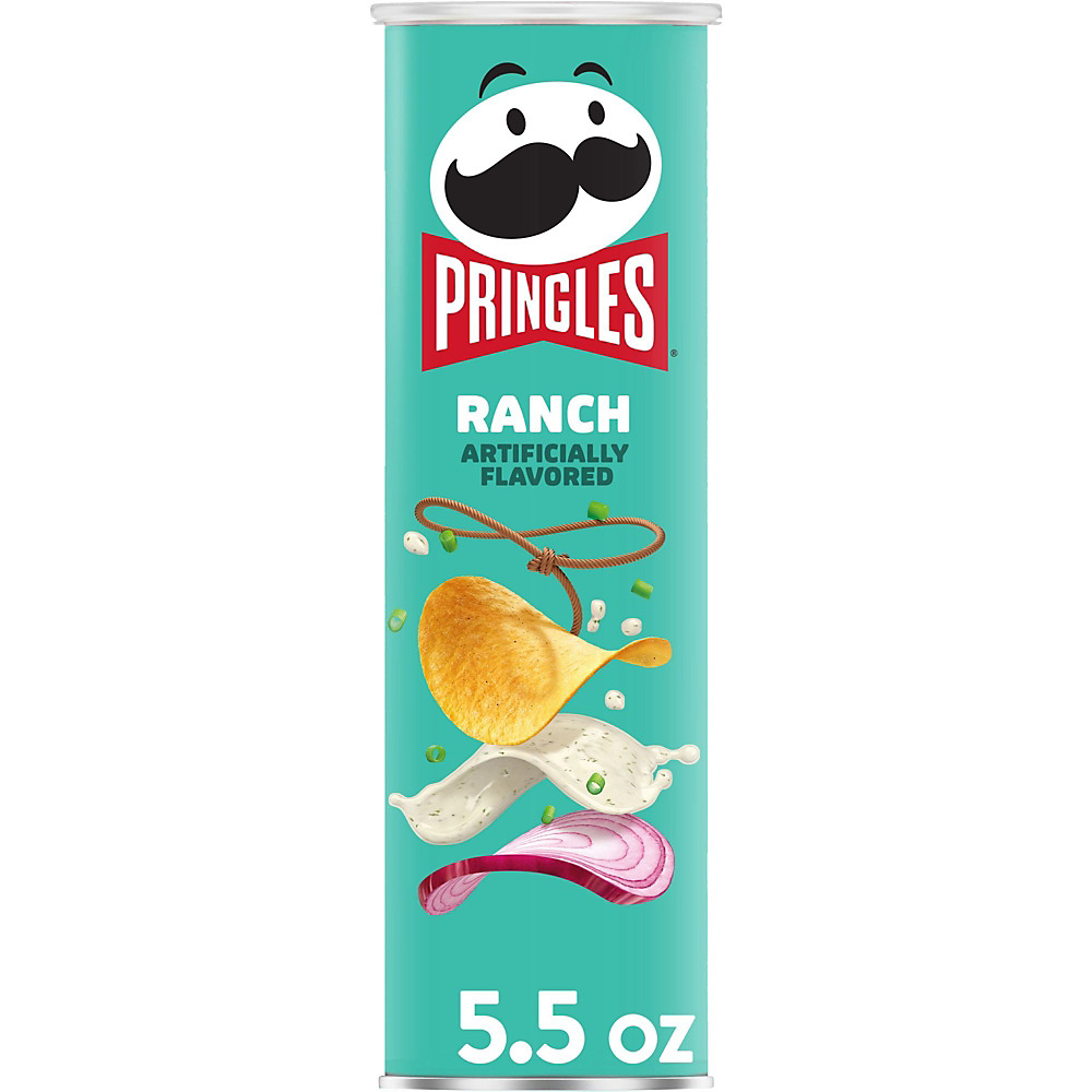 Calories in Pringles Potato Crisps Chips Ranch, 5.5 oz