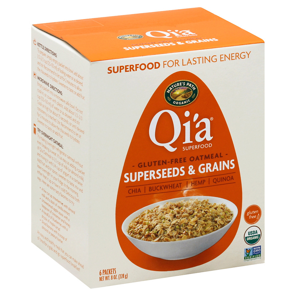Calories in Nature's Path Organic Qia Oatmeal Superseeds & Grains Oatmeal, 6 ct