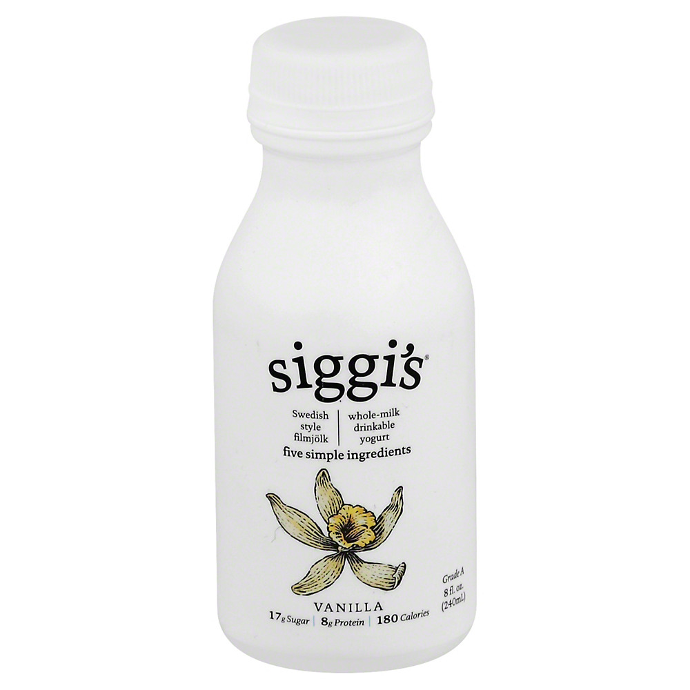 Calories in Siggi's Vanilla Whole Milk Drinkable Yogurt, 8 oz