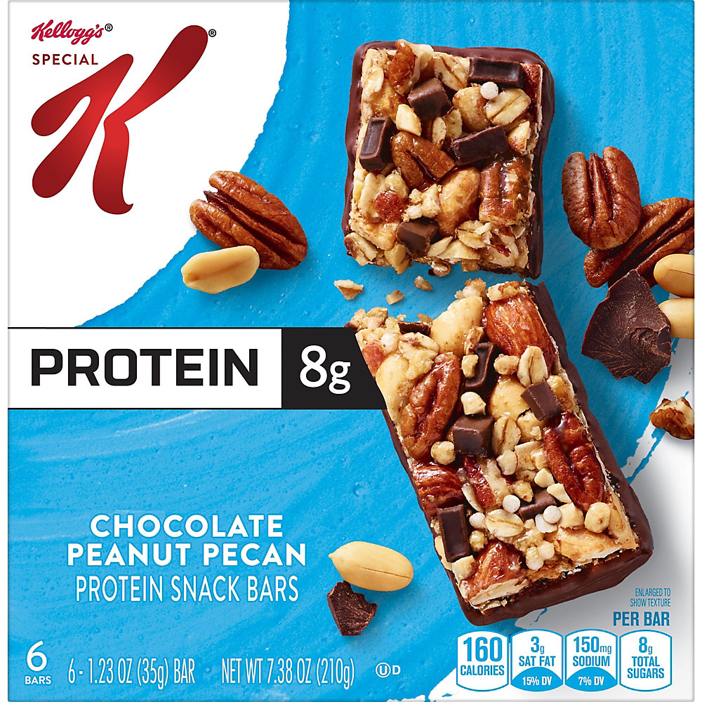 Calories in Kellogg's Special K Protein Chocolate Peanut Pecan Snack Bars, 6 ct