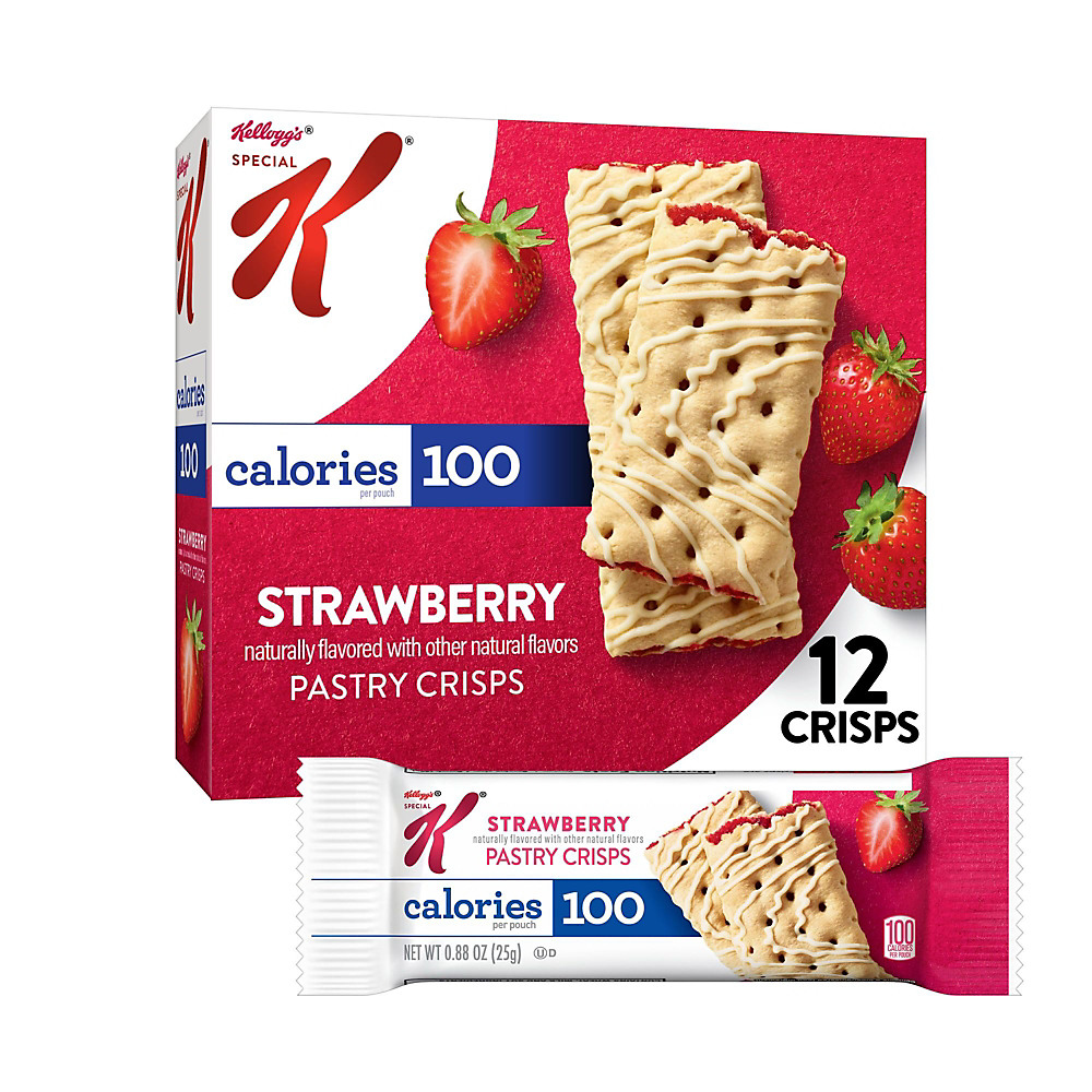 Calories in Kellogg's Special K Pastry Crisps Strawberry, 12 ct, 5.28 oz