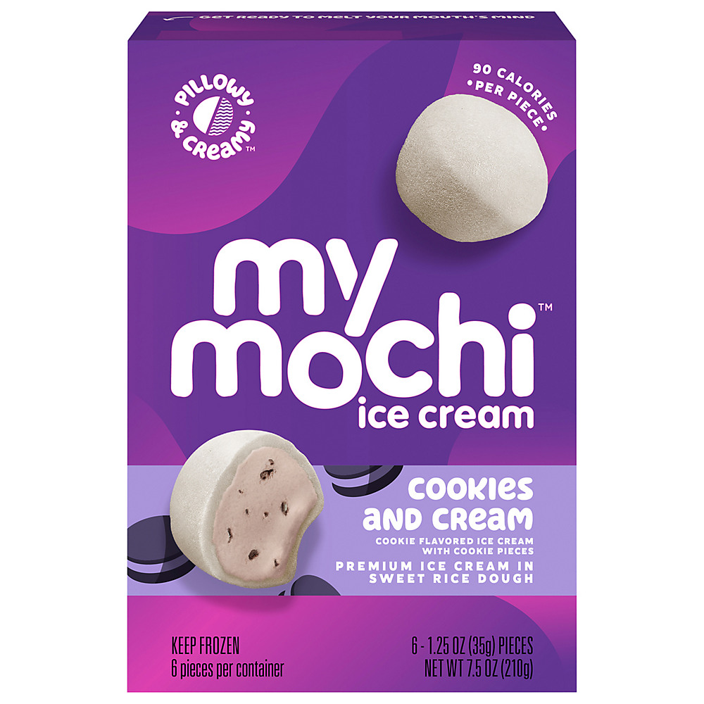 Calories in My/Mochi Cookies & Cream Mochi Ice Cream, 6 ct