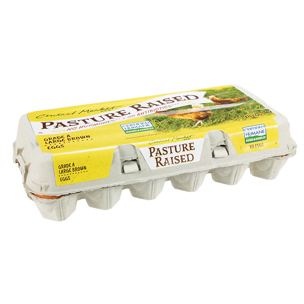 Calories in Central Market Pasture Raised Large Brown Eggs, 18 ct