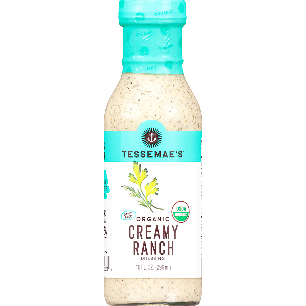 Calories in Tessemae's Organic Creamy Ranch Dressing, 10 oz