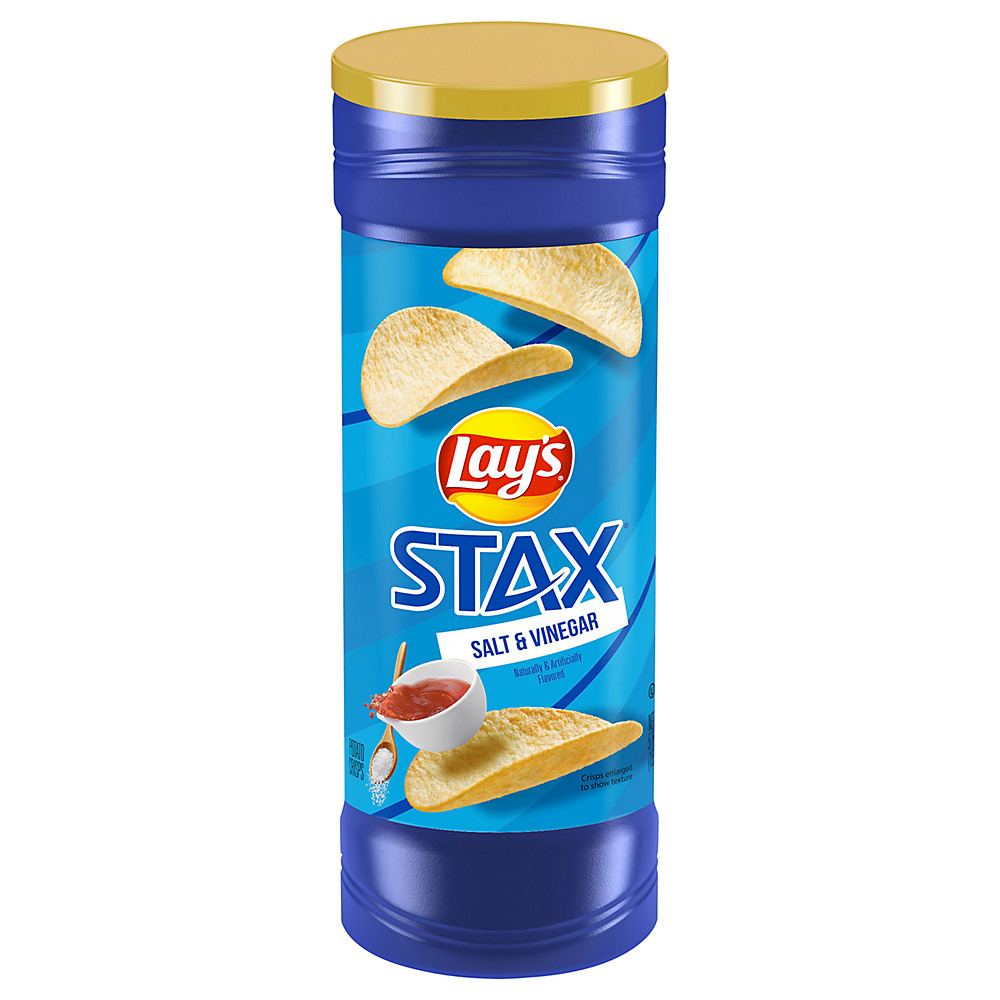 Calories in Lay's Stax Salt & Vinegar Potato Crisps, 5.5 oz