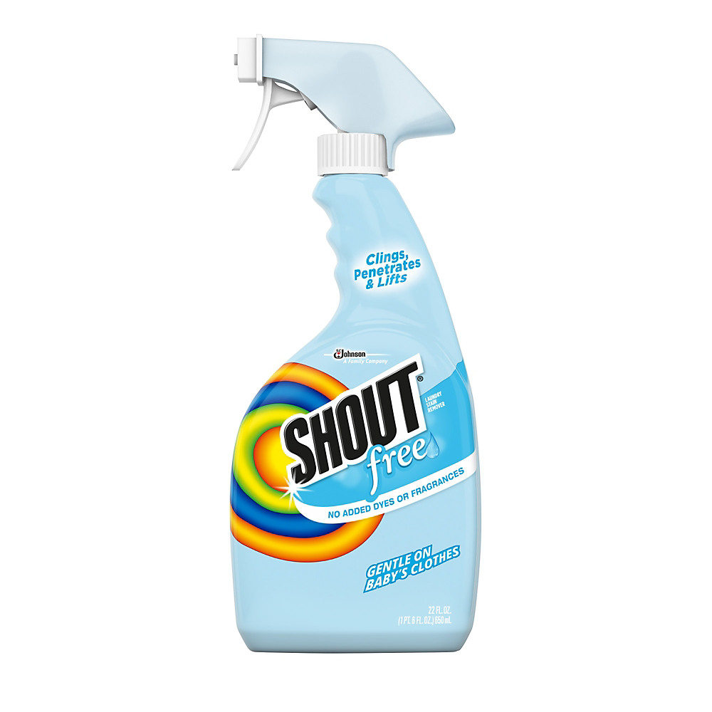 Shout Laundry Stain Remover, Triple Acting 22 fl oz, Stain Remover &  Softener