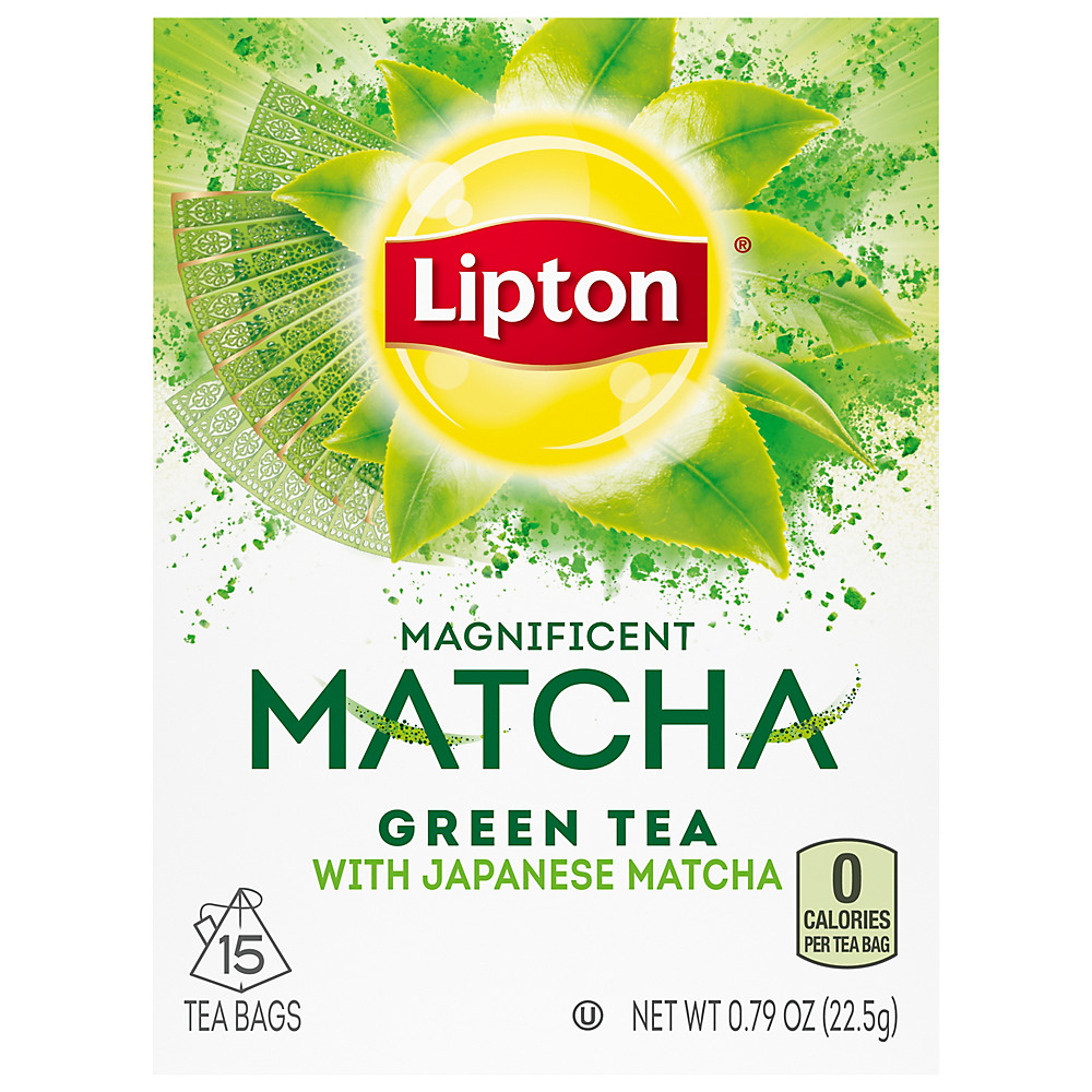 Calories in Lipton Magnificent Matcha Green Tea Bags, 15 ct