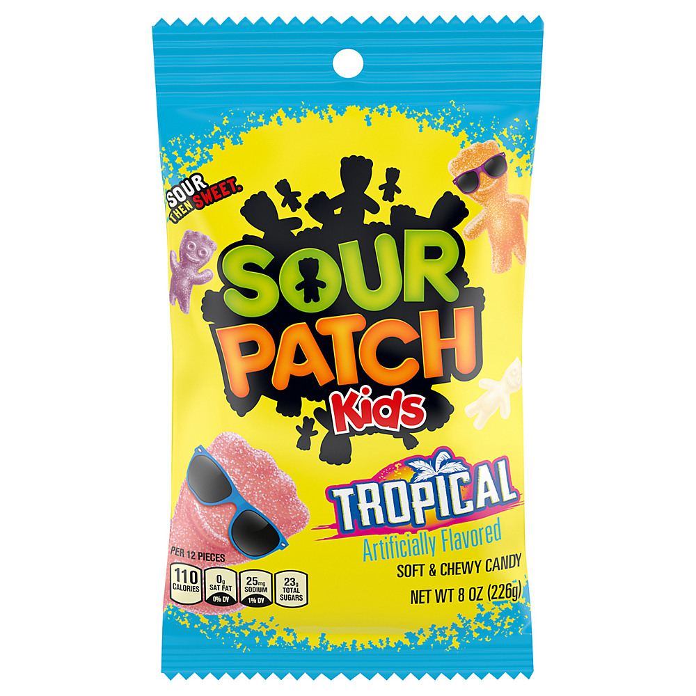 Calories in Sour Patch Tropical Soft & Chewy Candy, 8 oz