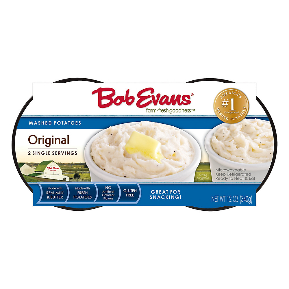 Calories in Bob Evans Mashed Potatoes Twin Cups, 2 ct, 12 oz