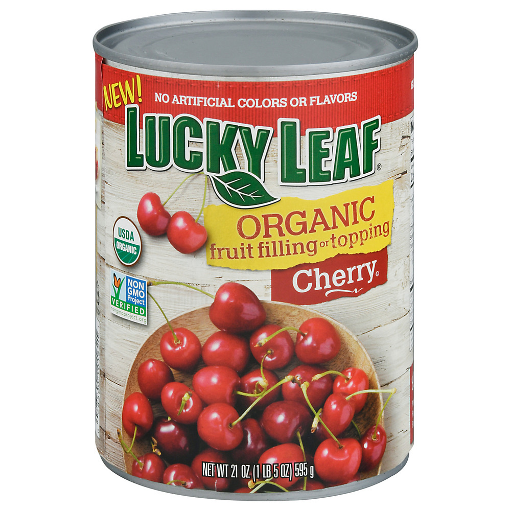 Calories in Lucky Leaf Organic Cherry Fruit Filling & Topping, 21 oz