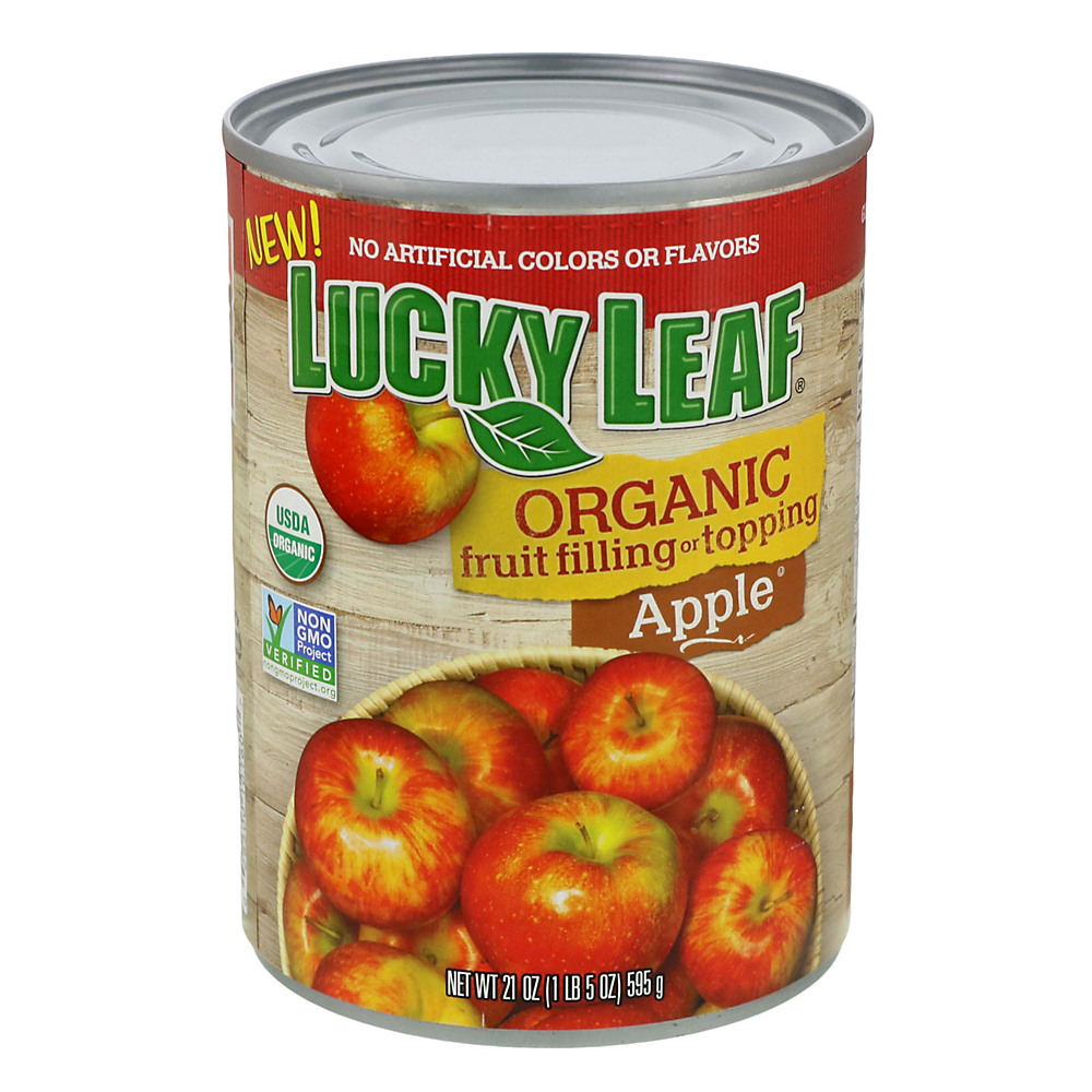 Calories in Lucky Leaf Organic Apple Fruit Filling & Topping, 21 oz