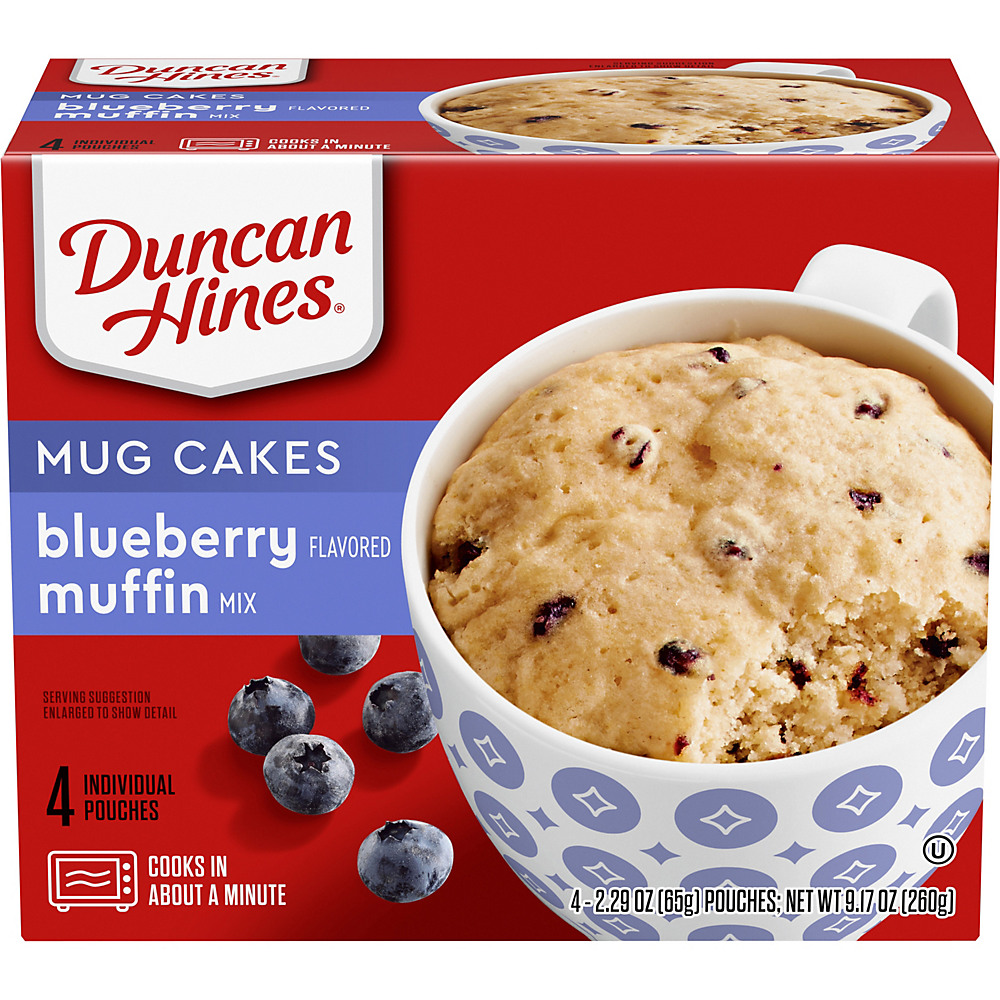 Calories in Duncan Hines Mug Cake Blueberry Muffin Mix , 4 ct