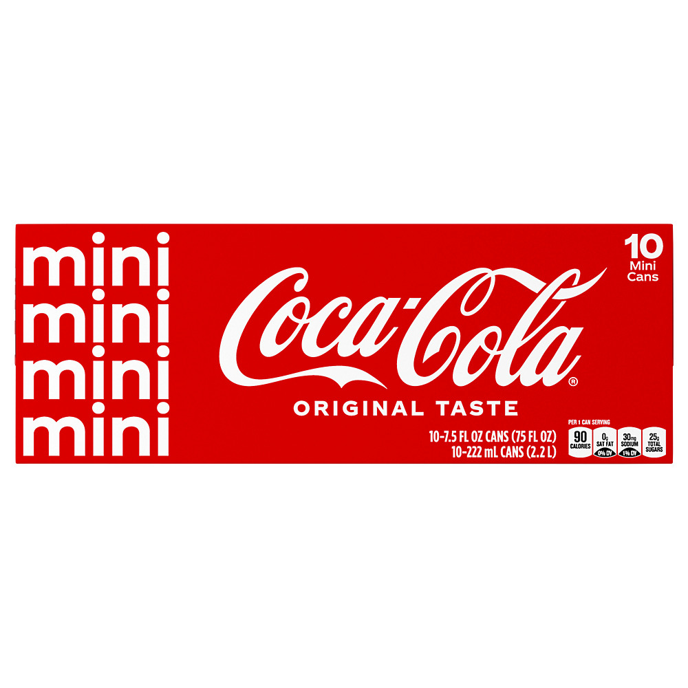 Calories in Coca-Cola Classic Coke Mini 7.5 oz Cans, 10 pk