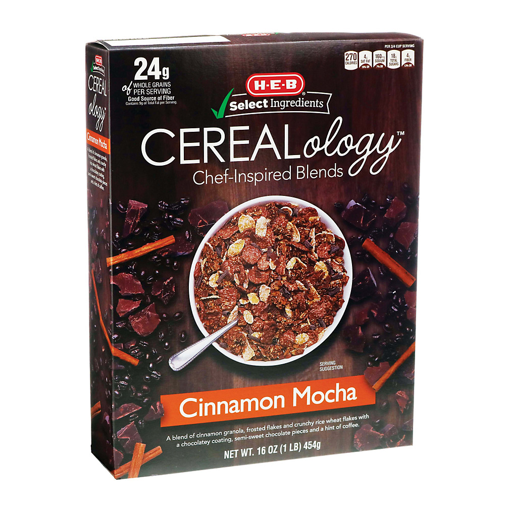 Calories in H-E-B Select Ingredients Cerealology Cinnamon Mocha, 16 oz