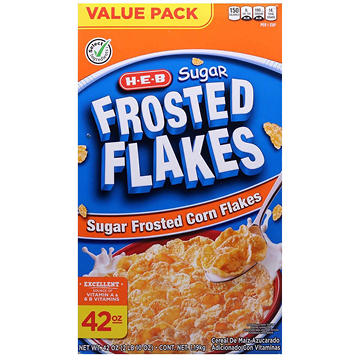 H-E-B Sugar Frosted Flakes - Value Pack, 42 oz