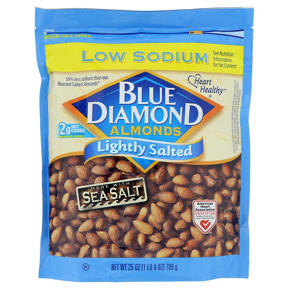 Calories in Blue Diamond Lightly Salted Almonds, 25 oz