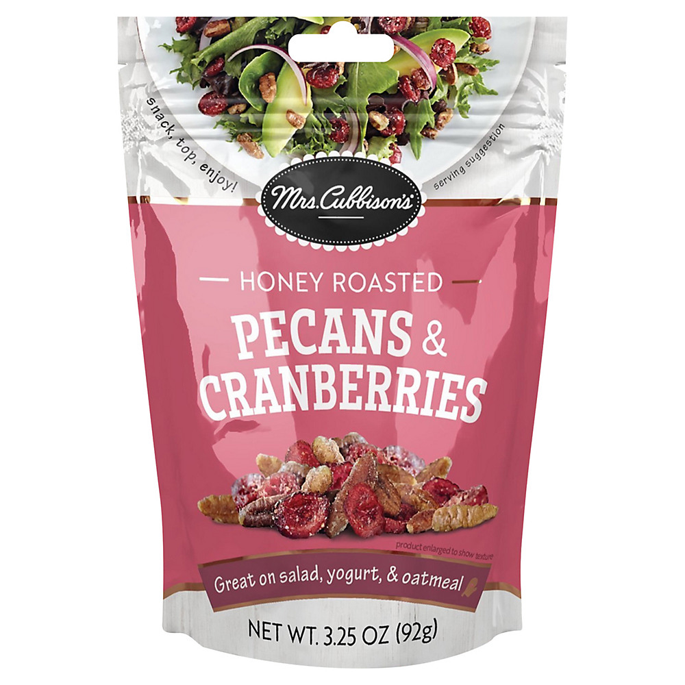 Calories in Mrs. Cubbison's Honey Roasted Pecan Pieces & Cranberries, 3.25 oz