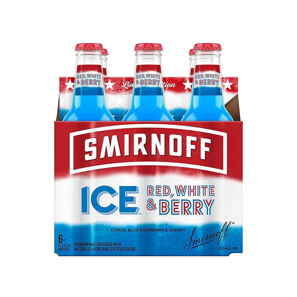 Calories in Smirnoff Ice Red White & Berry 11.2 oz Bottles, 6 pk