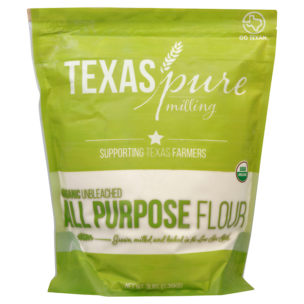 Calories in Texas Pure Milling Organic Unbleached All Purpose Flour, 3 lb