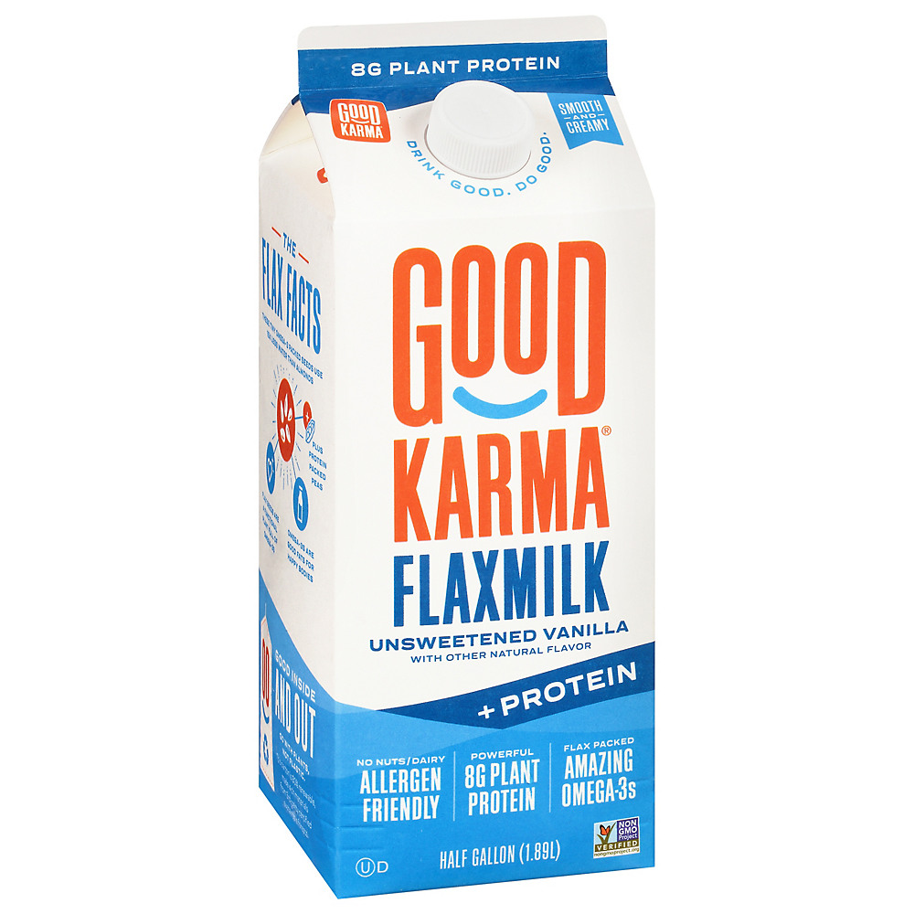 Calories in Good Karma Unsweetened Vanilla + Protein Flax Milk, 64 oz